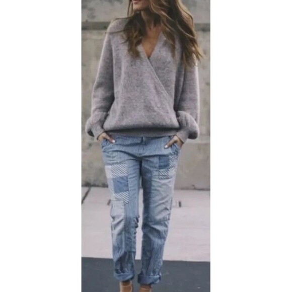 (W0) Free People Karina Faux Wrap Sweater M - Picture 4 of 14